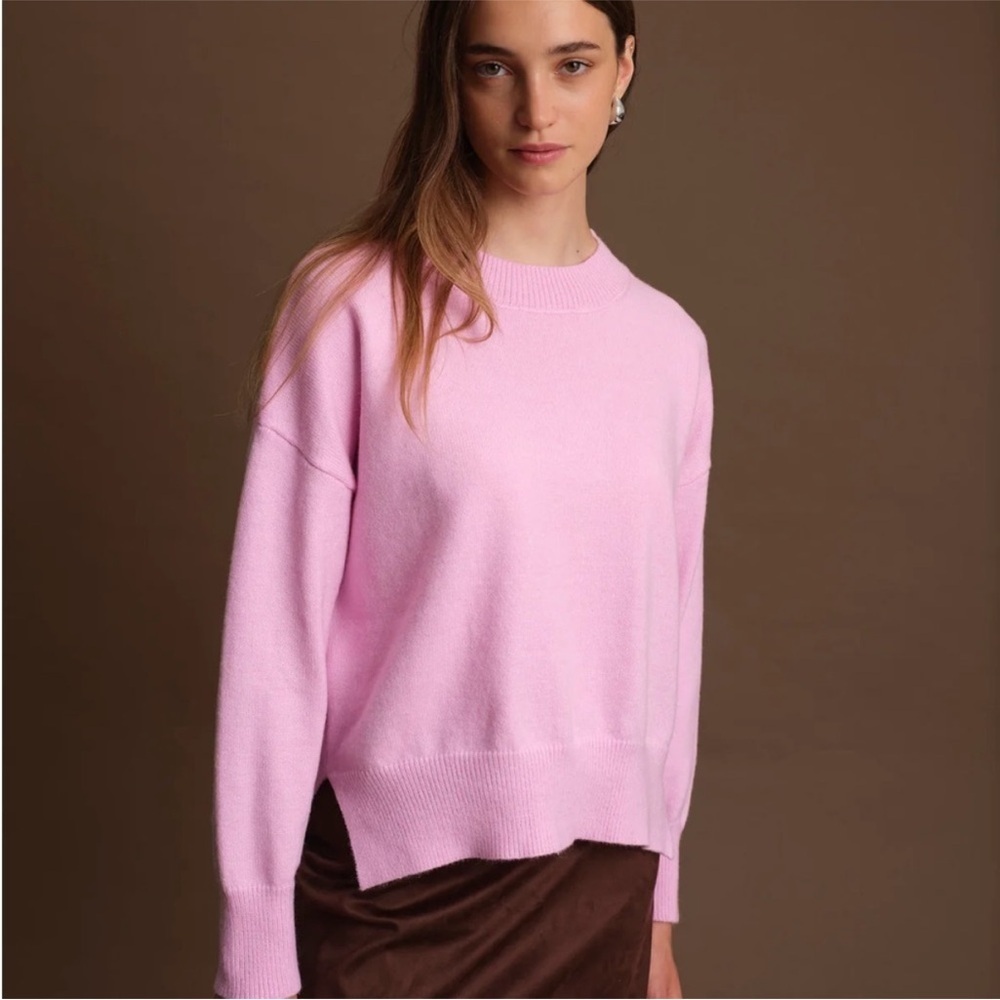 DELUC Livorno Pink Crew Neck Sweater size small